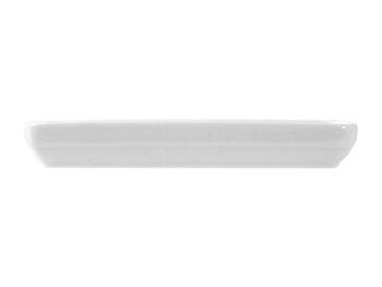 Bol rectangulaire pour l'ensemble Ardesia & Bamboo en porcelaine blanche cm 15x8,5x2 h 6