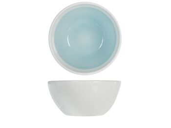 Soleil en faïence bol blanc et bleu 14 cm 4