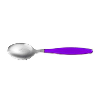 Lady coffee spoon in stainless steel with lilac plastic handle cm 15