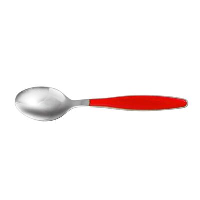 Lady coffee spoon in stainless steel with red plastic handle 15 cm
