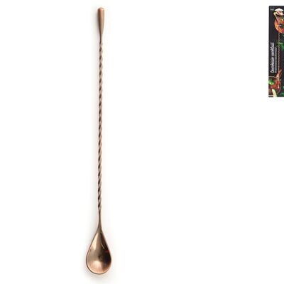 Cocktail spoon in 18/10 stainless steel copper color 30 cm