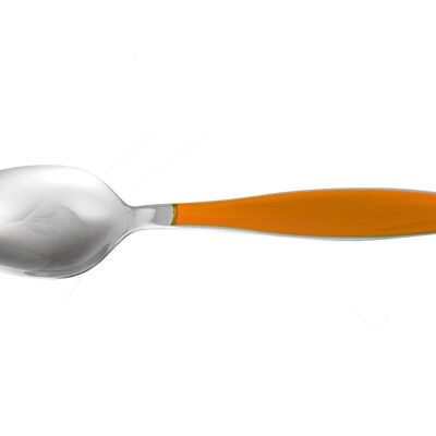 Lady stainless steel table spoon with orange plastic handle 20 cm