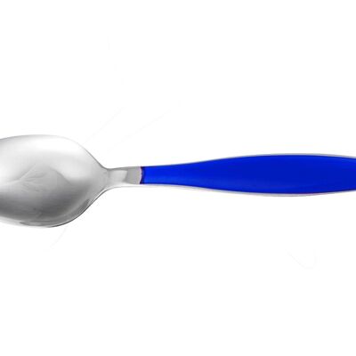 Lady stainless steel table spoon with blue plastic handle 20 cm