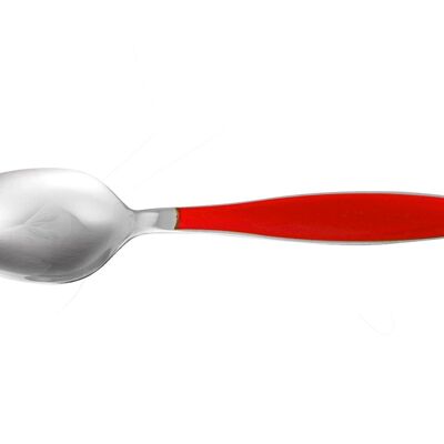 Lady stainless steel table spoon with red plastic handle 20 cm