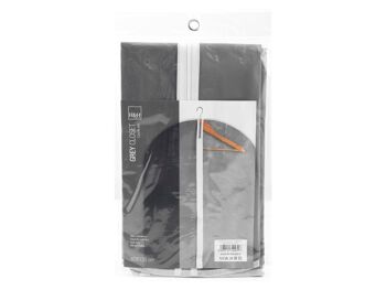 Pochette à vêtements penderie grise en polypropylène gris avec zone transparente et fermeture éclair cm 60x135 h 6