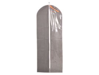 Sac à vêtements gris en polypropylène gris avec zone transparente et fermeture éclair 60x160 cm h 2