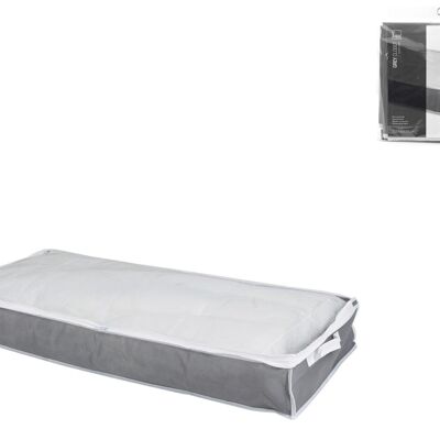 Grauer Schrankkoffer aus grauem Polypropylen mit Reißverschluss und 2 Griffen cm 105x45x15 h