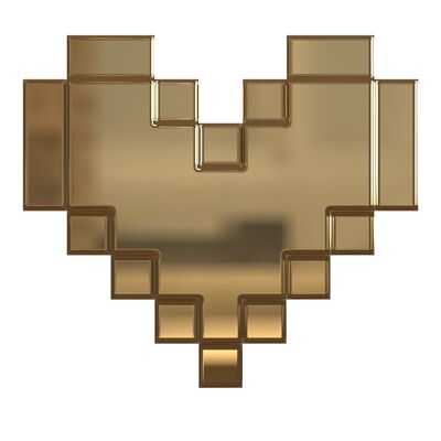 Spinny ora d'oro | Magnete cuore Golden Hour | Magnete fotografico per frigorifero