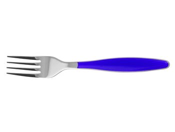 Fourchette de table Lady inox manche plastique bleu 20 cm 3