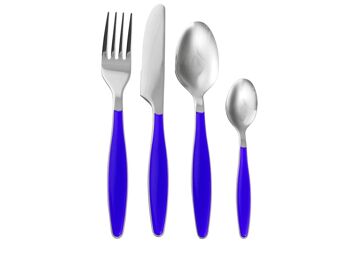 Fourchette de table Lady inox manche plastique bleu 20 cm 4