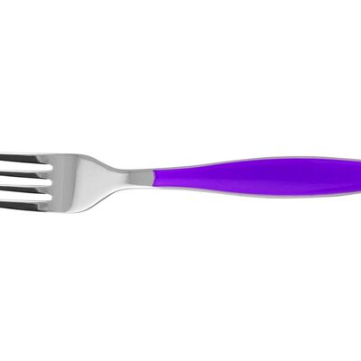 Tenedor de mesa Lady de acero inoxidable con mango de plástico lila 20 cm