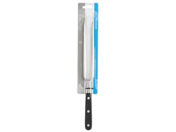 Fourchette professionnelle, lame inox, manche riveté ABS noir 18 cm. 5