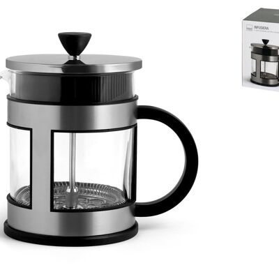 Infuser in borosilicate glass with 600 cc stainless steel filter