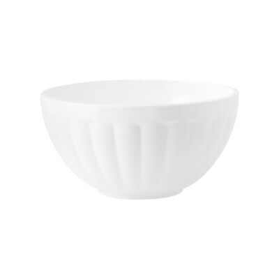 Ribbed salad bowl 100% White Melamine 18 cm