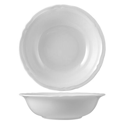 Saladier Alba en porcelaine blanche 23 cm