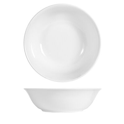 Charme salad bowl in white porcelain 23 cm.