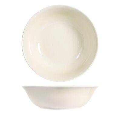 Charme salad bowl in ivory porcelain 23 cm.