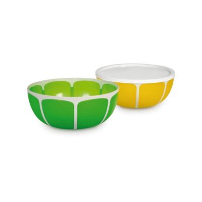 Polypropylene salad bowl with lid in assorted colors 14 cm