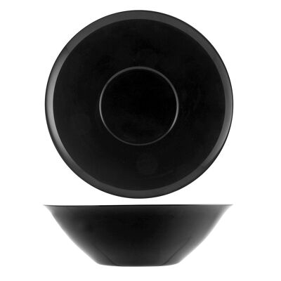 Premiere salad bowl in black opal glass 27 cm