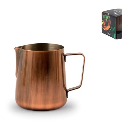 Milk jug in 18/10 stainless steel copper color Lt 0.35