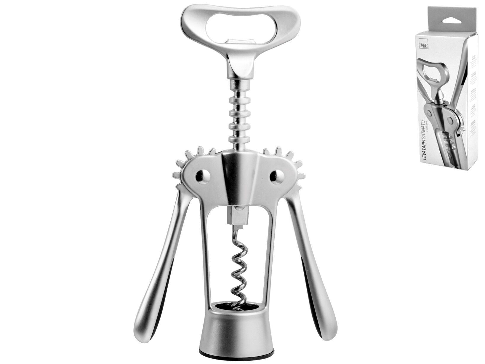 2-Hebel-Korkenzieher Satin in Satin-Zink