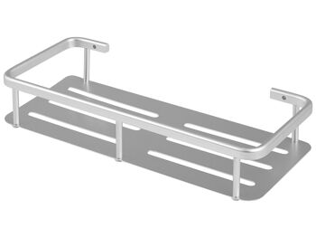 Étagère rectangulaire en aluminium anodisé avec vis et chevilles fournies cm 28x12x5 h 6