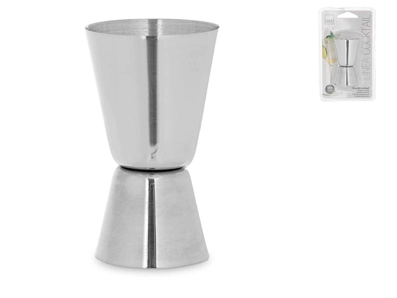 Taza medidora de cóctel de acero inoxidable 18/10 Línea de cócteles