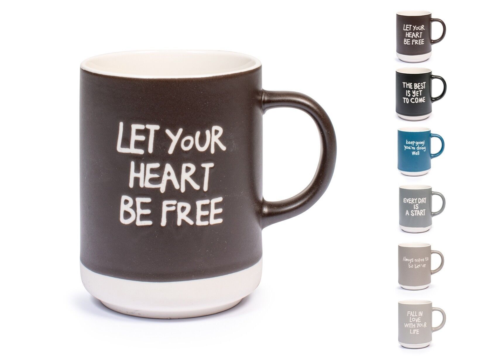 mug Attitude in new bone china decorato colori assortiti cc 385.