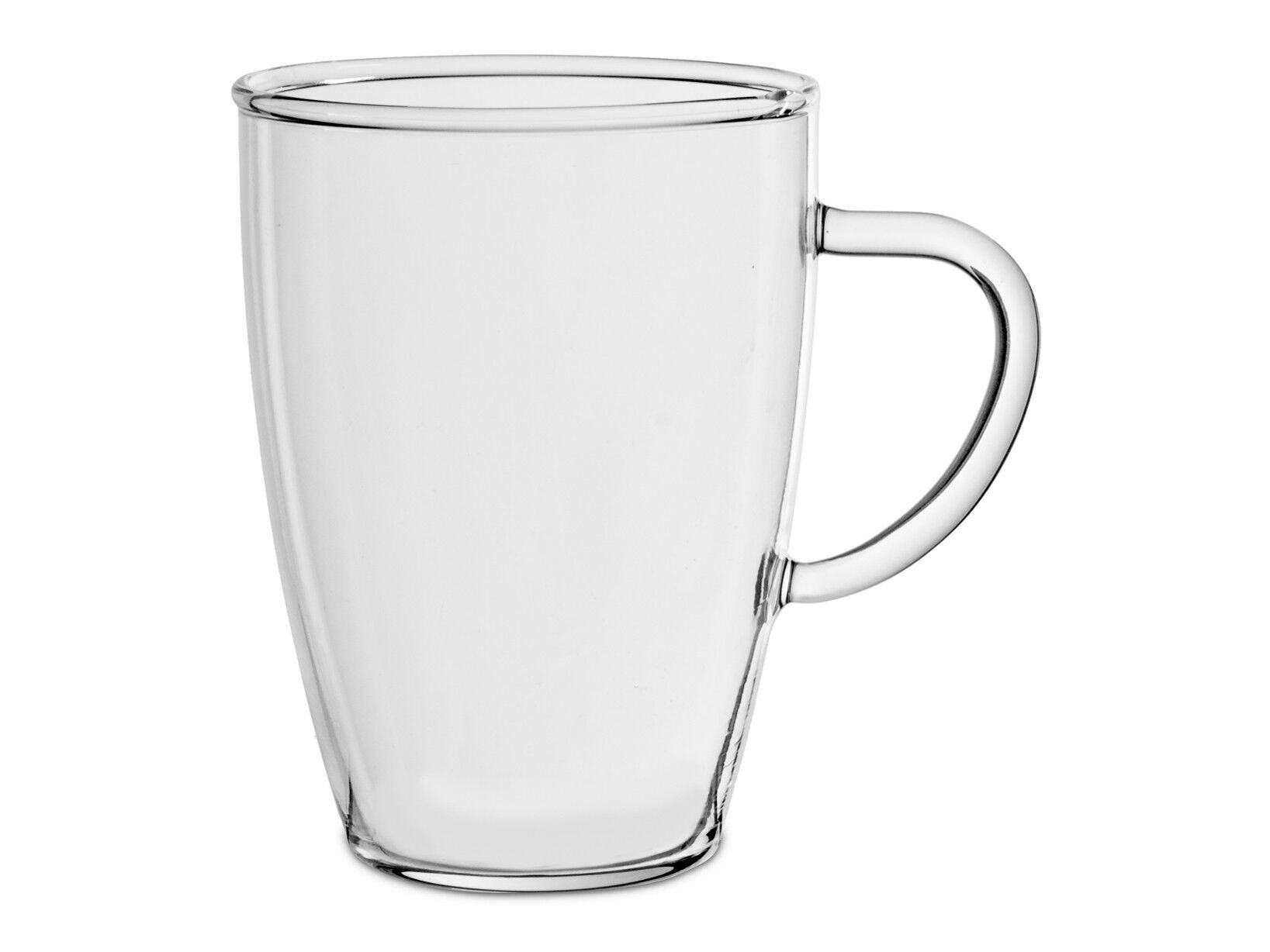 mug bombato in vetro borosilicato con manico cl 35