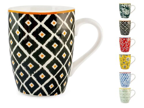 mug Colourful in new bone china decorata cc 350.