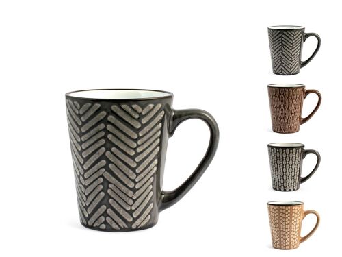 mug Ethnic in stoneware colori assortiti cc300