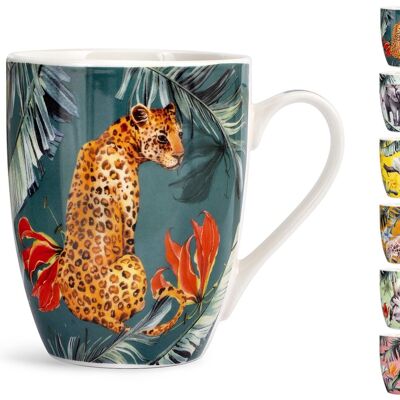 Exotic mug in new bone china with assorted decorations cc 340.