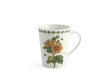 Mug fleurs en porcelaine décorée cc 370. 3