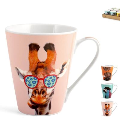 FunnyAnimals mug in new bone china assorted colors and decorations cc 310..