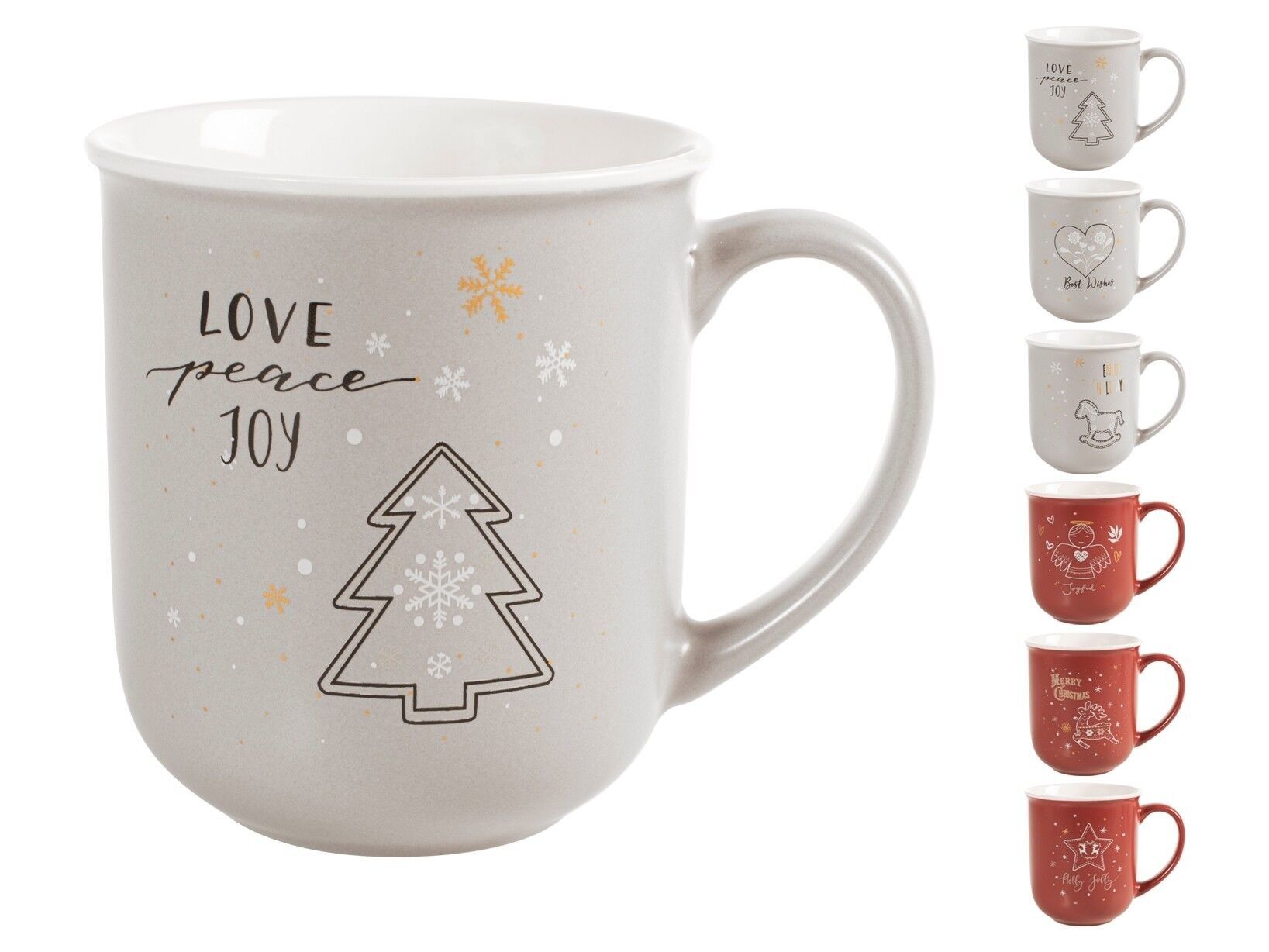 mug Holly Xmas in new bone china decori assortiti cc385