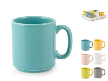 Mug en céramique multicolore couleurs assorties cc 335 6