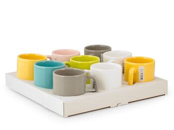 Mug en céramique multicolore couleurs assorties cc 335 7