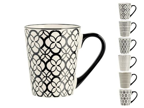 mug Vhera in stoneware decoro assortito cc 350