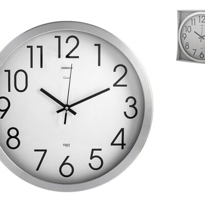 Reloj de pared con borde redondo de aluminio cm 35