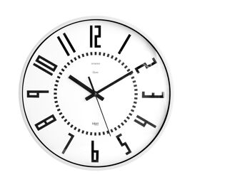 Horloge murale ronde Dumon 35 cm couleur noire. Horloge avec mouvement à quartz, pile AA non incluse. 3