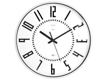 Horloge murale ronde Dumon 35 cm couleur noire. Horloge avec mouvement à quartz, pile AA non incluse. 4