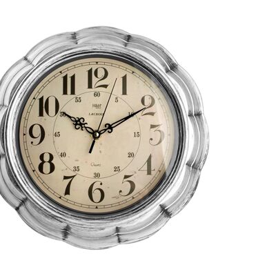 Lacroix runde Wanduhr 30 cm graue Farbe. Uhr mit Quarzwerk, AA-Batterie nicht enthalten.