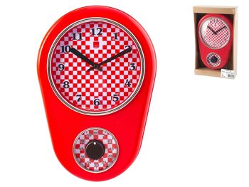 Horloge Murale Rouge 21x31 cm 4