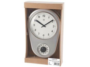 Horloge Murale Argent 21x31 cm 6