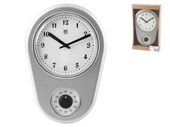 Horloge Murale Argent 21x31 cm 1