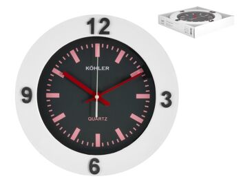 Horloge Murale Ronde Blanc / Gris 25 cm 4
