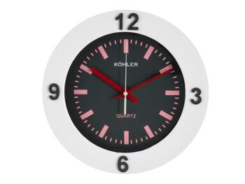 Horloge Murale Ronde Blanc / Gris 25 cm 5