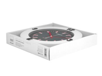 Horloge Murale Ronde Blanc / Gris 25 cm 3