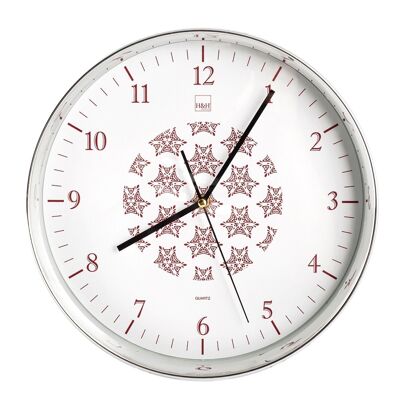 Round wall clock Grace red 30 cm