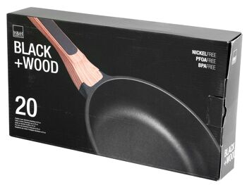 Poêle induction Black Wood 20 cm antiadhésive 9